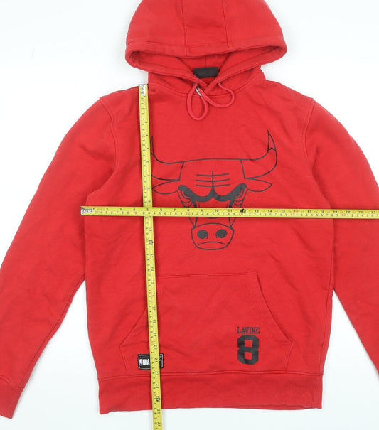 Mens UK Size S NBA Red Pullover Hoodie