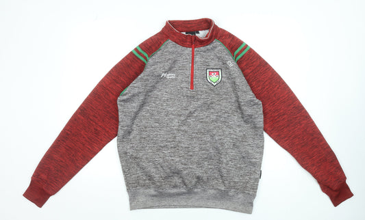 Mens UK Size M Hughsey Sports Grey 1/4 Zip Sweatshirt