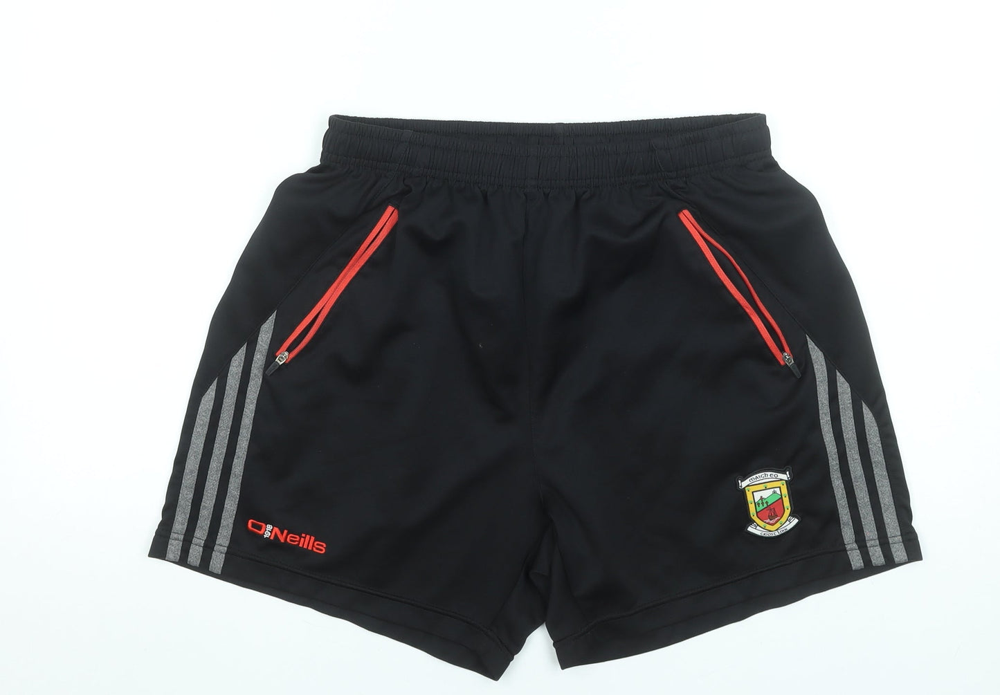 O'Neills Mens Black Medium Athletic Shorts Polyester Mayo GAA
