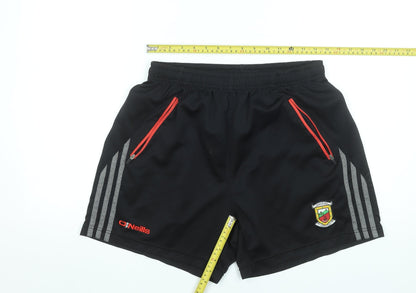 O'Neills Mens Black Medium Athletic Shorts Polyester Mayo GAA