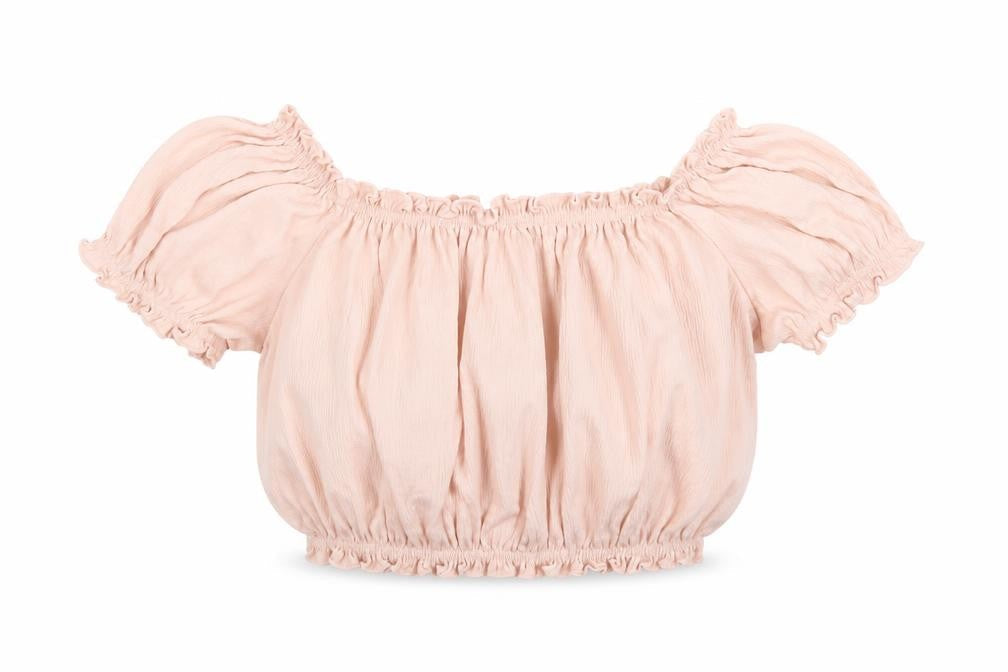 Womens UK Size 12 H&M Pink Cropped Blouse