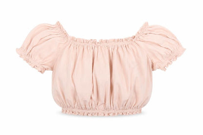 Womens UK Size 12 H&M Pink Cropped Blouse