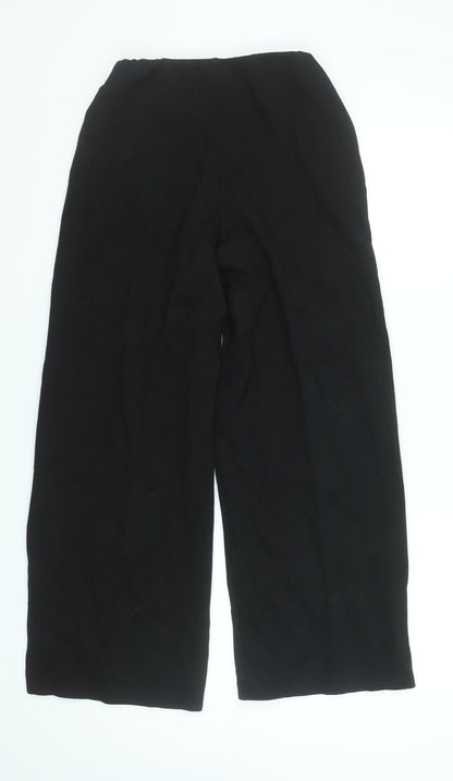 Womens UK Size S Zara Relaxed Fit Casual Workwear Travel Black Trousers
