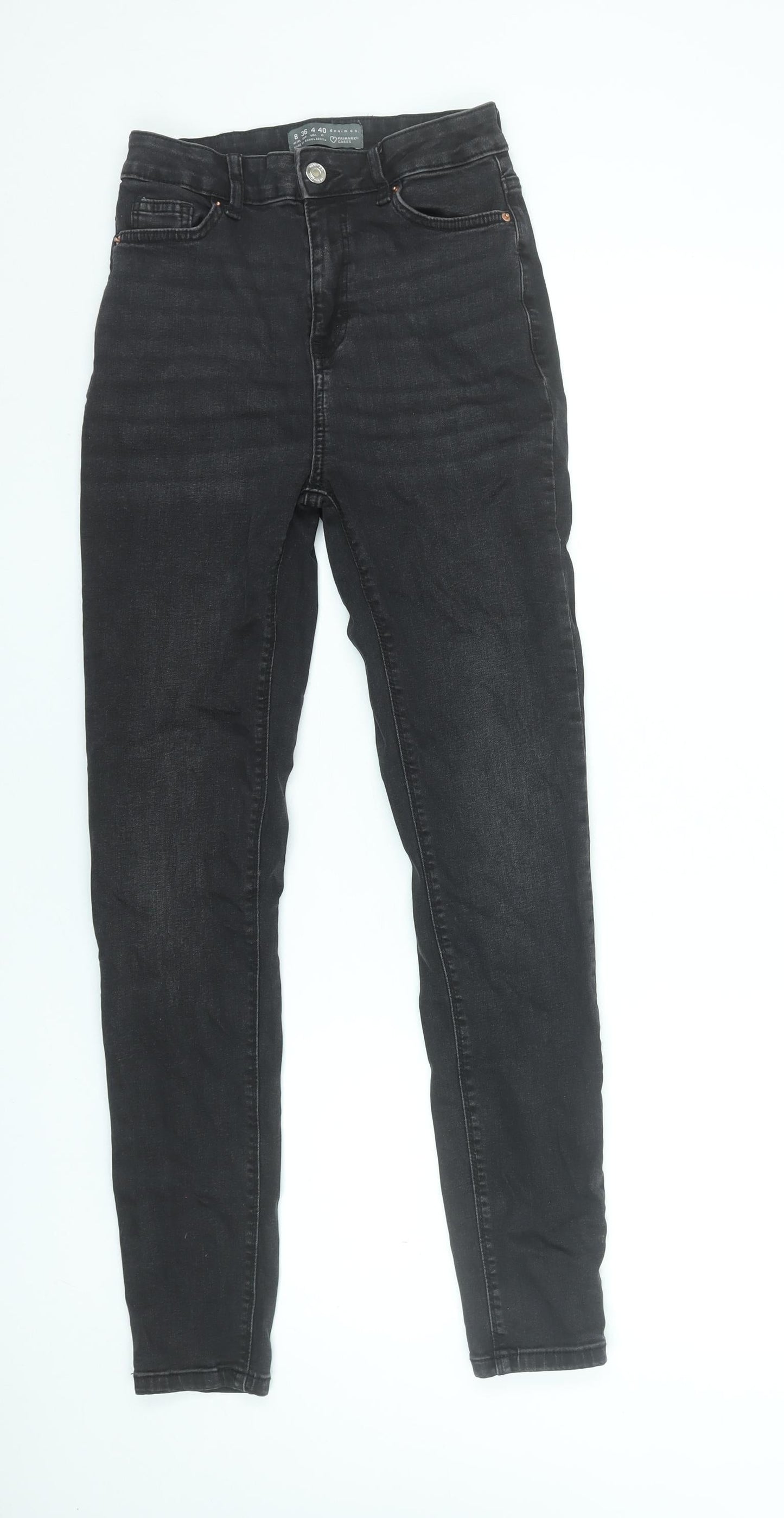 Primark Women’s Black Skinny High Rise Stretch Jeans Size 8