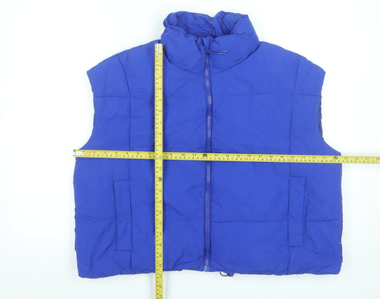 Womens UK Size 16 Dunnes Stores Blue Puffer Jacket