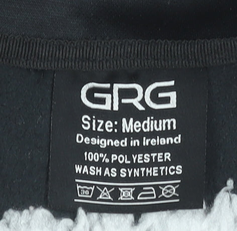 Mens UK Size M GRG Black Pullover Sweatshirt