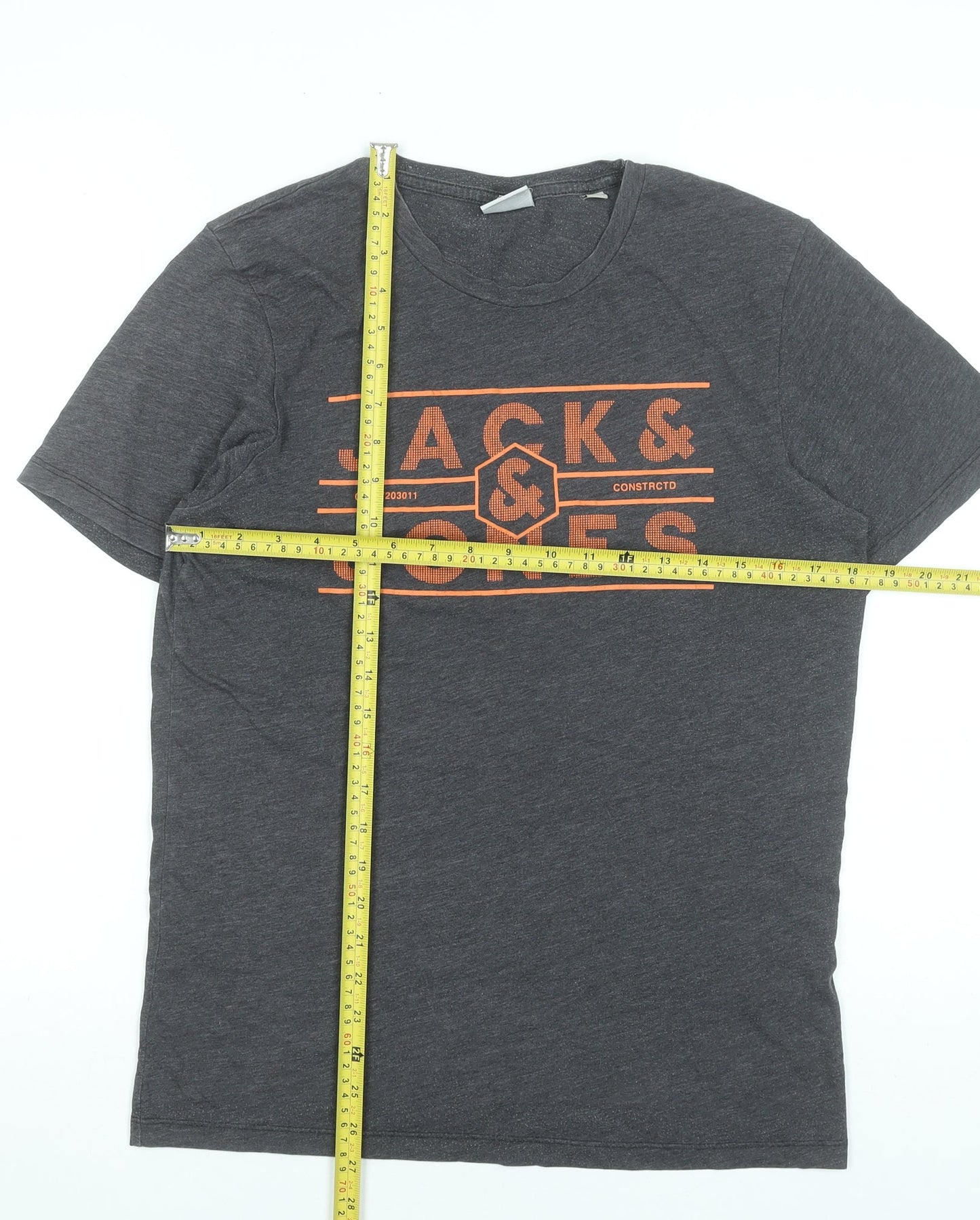 Mens UK Size M JACK & JONES Grey  T-Shirt
