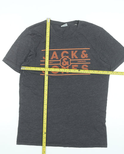 Mens UK Size M JACK & JONES Grey  T-Shirt