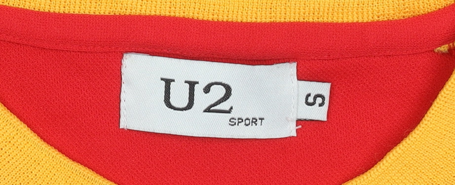 Mens UK Size S U2 Sport Red  T-Shirt