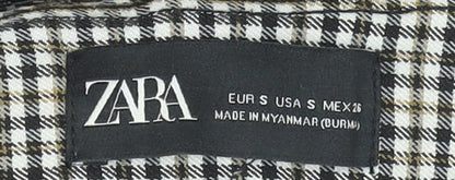 Womens UK Size S Zara Slim Fit Casual Workwear Black Trousers