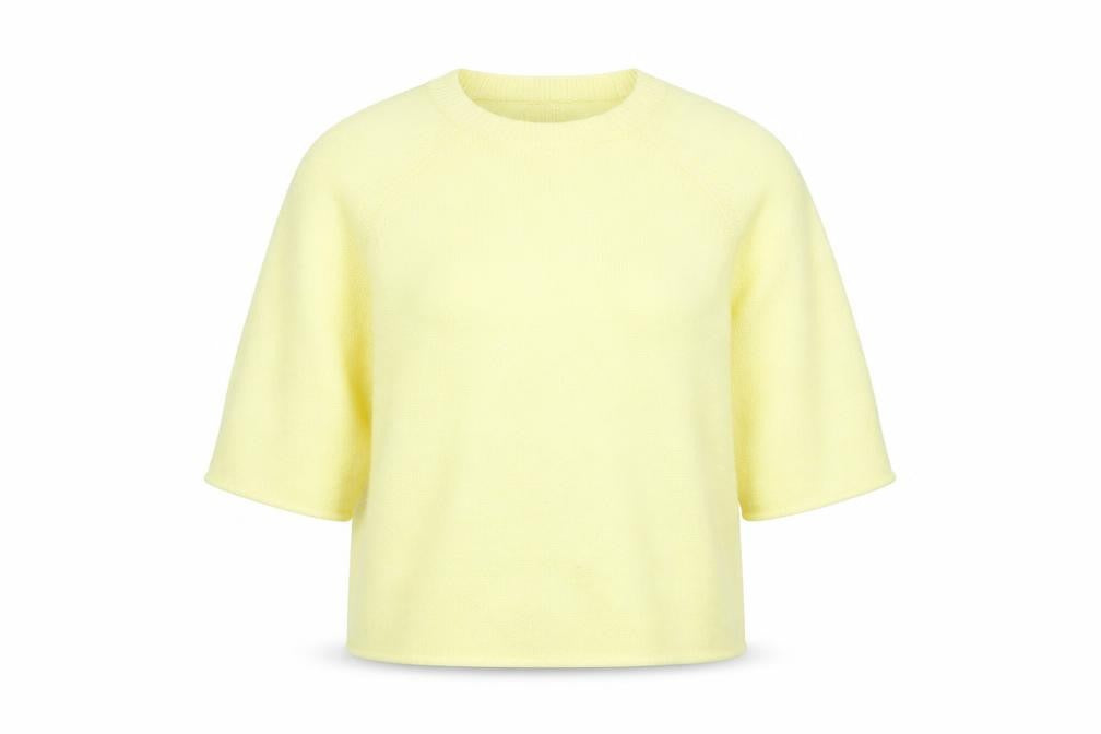 Womens UK Size 10 Gallery Yellow Pullover Jumper