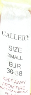 Gallery Women’s Yellow Crew Neck 3/4 Sleeve Pullover Jumper Size 10