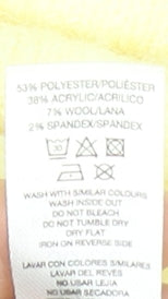 Gallery Women’s Yellow Crew Neck 3/4 Sleeve Pullover Jumper Size 10