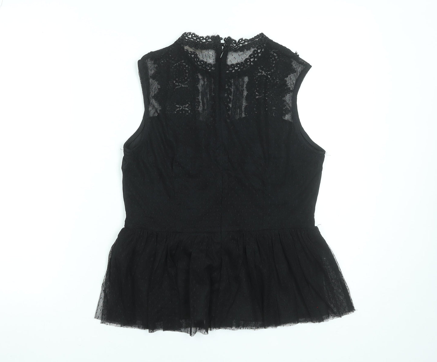 Womens UK Size M Lily Mcbee Black Camisole Blouse