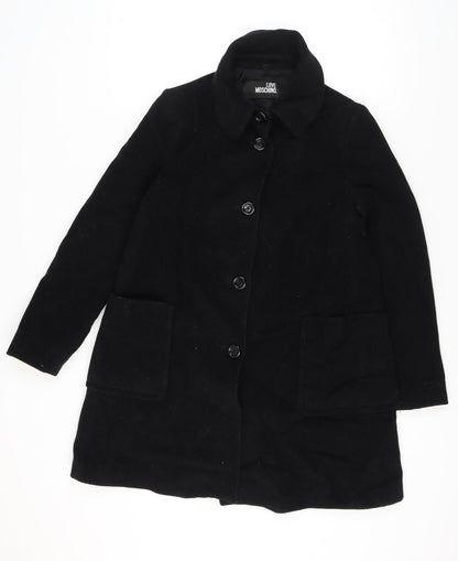 Womens UK Size M Love Moschino Black Overcoat