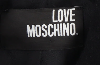 Womens UK Size M Love Moschino Black Overcoat