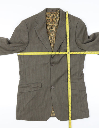 Ben Sherman Men's Brown Wool Blend Two Button Blazer Jacket 36