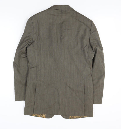 Ben Sherman Men's Brown Wool Blend Two Button Blazer Jacket 36