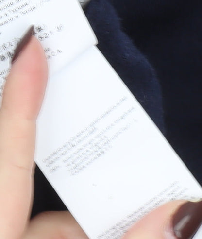 BOSS Men's Blue XL V-Neck Cotton Jumper Knit Pullover