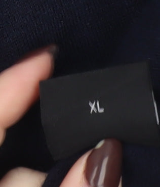 BOSS Men's Blue XL V-Neck Cotton Jumper Knit Pullover