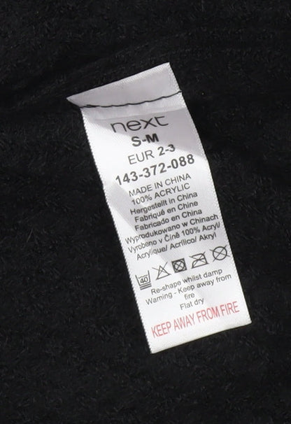 Womens UK Size S NEXT Black Cape Jumper