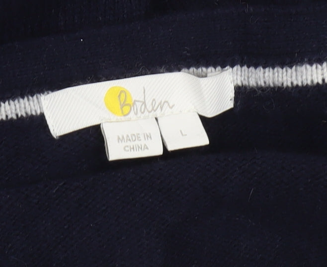 Boden Women’s Blue Long Sleeve Open Knit Cardigan L
