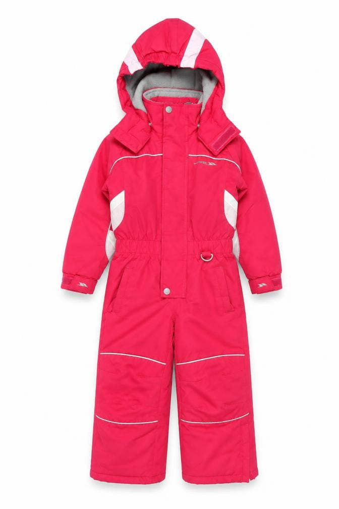 Trespass Girls Pink Waterproof Hooded Ski Snowsuit 2-3 Years Winter Outdoor