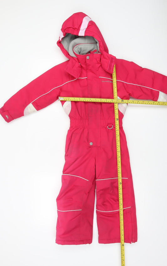 Trespass Girls Pink Waterproof Hooded Ski Snowsuit 2-3 Years Winter Outdoor