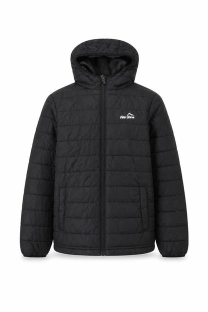 Peter Storm Boys Black 9-10 Years Hooded Puffer Jacket Lightweight Warm