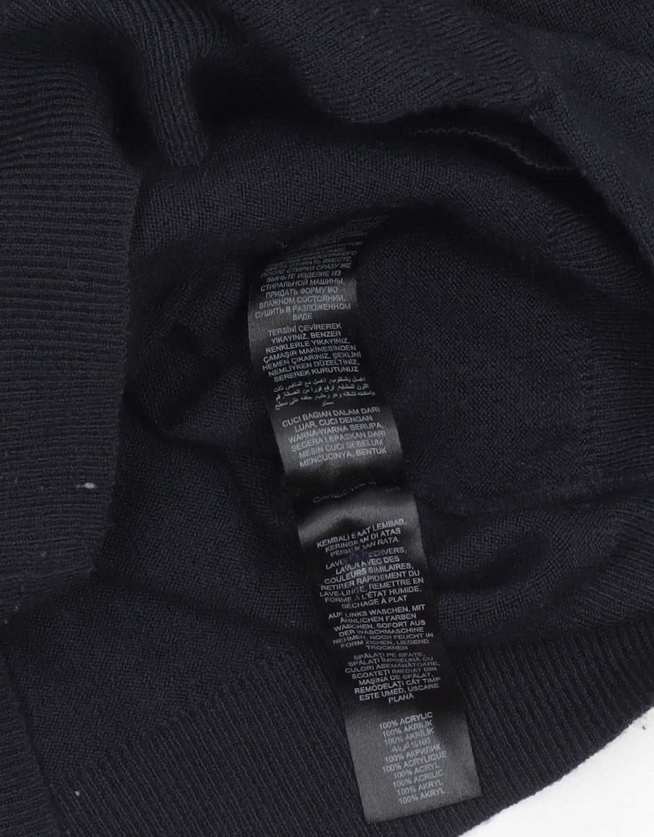 Red Herring Men's Black XS Henley Acrylic Knit Jumper