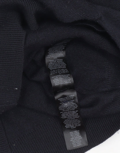 Red Herring Men's Black XS Henley Acrylic Knit Jumper