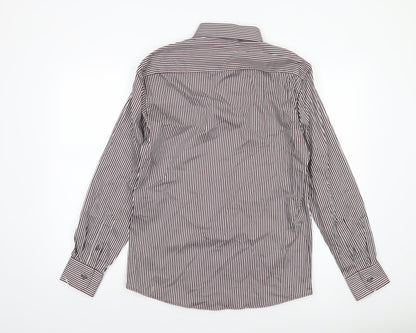 Dunnes Men’s Multicoloured Striped Cotton Long Sleeve Button-Up Shirt Size S