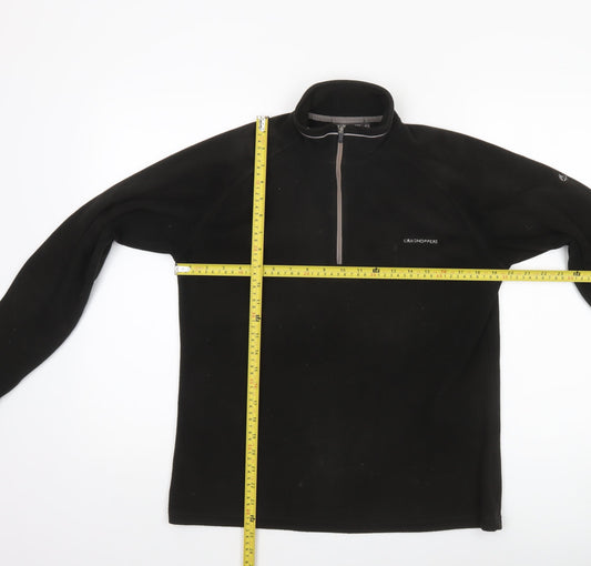 Craghoppers Women's Black Fleece Pullover 1/2 Zip Sweatshirt UK 12