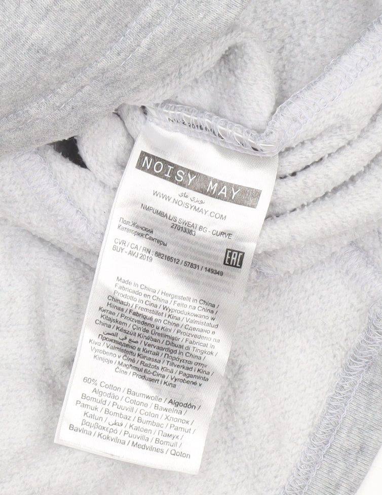 Womens UK Size 16 Noisy may Grey Pullover Sweatshirt
