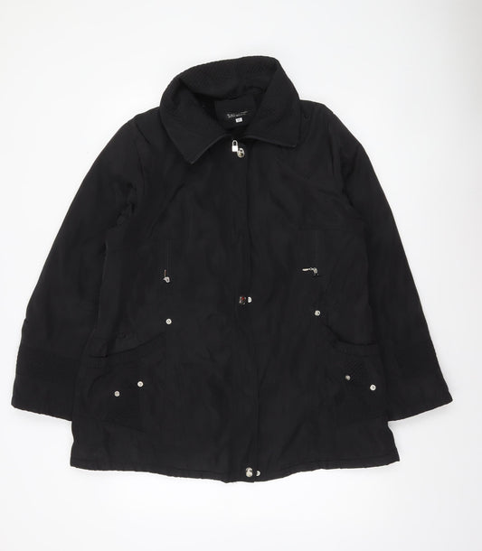 Womens UK Size 16 Saturne Black Basic Jacket