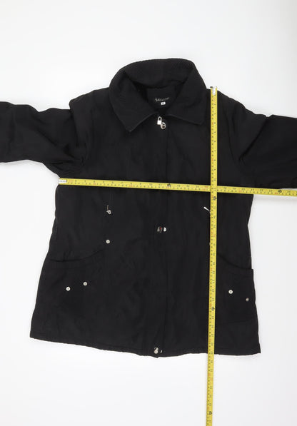 Womens UK Size 16 Saturne Black Basic Jacket