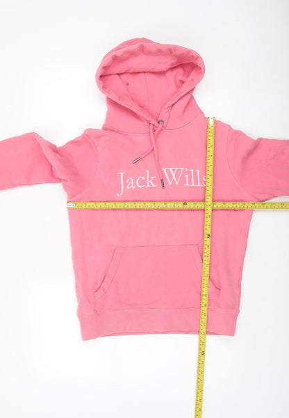 Womens UK Size 8 Jack Wills Pink Pullover Hoodie