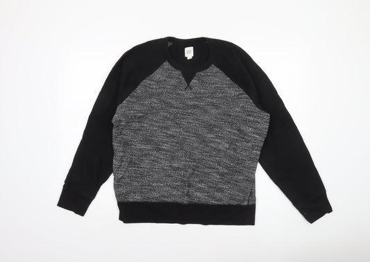 Mens UK Size L Gap Black Pullover Sweatshirt