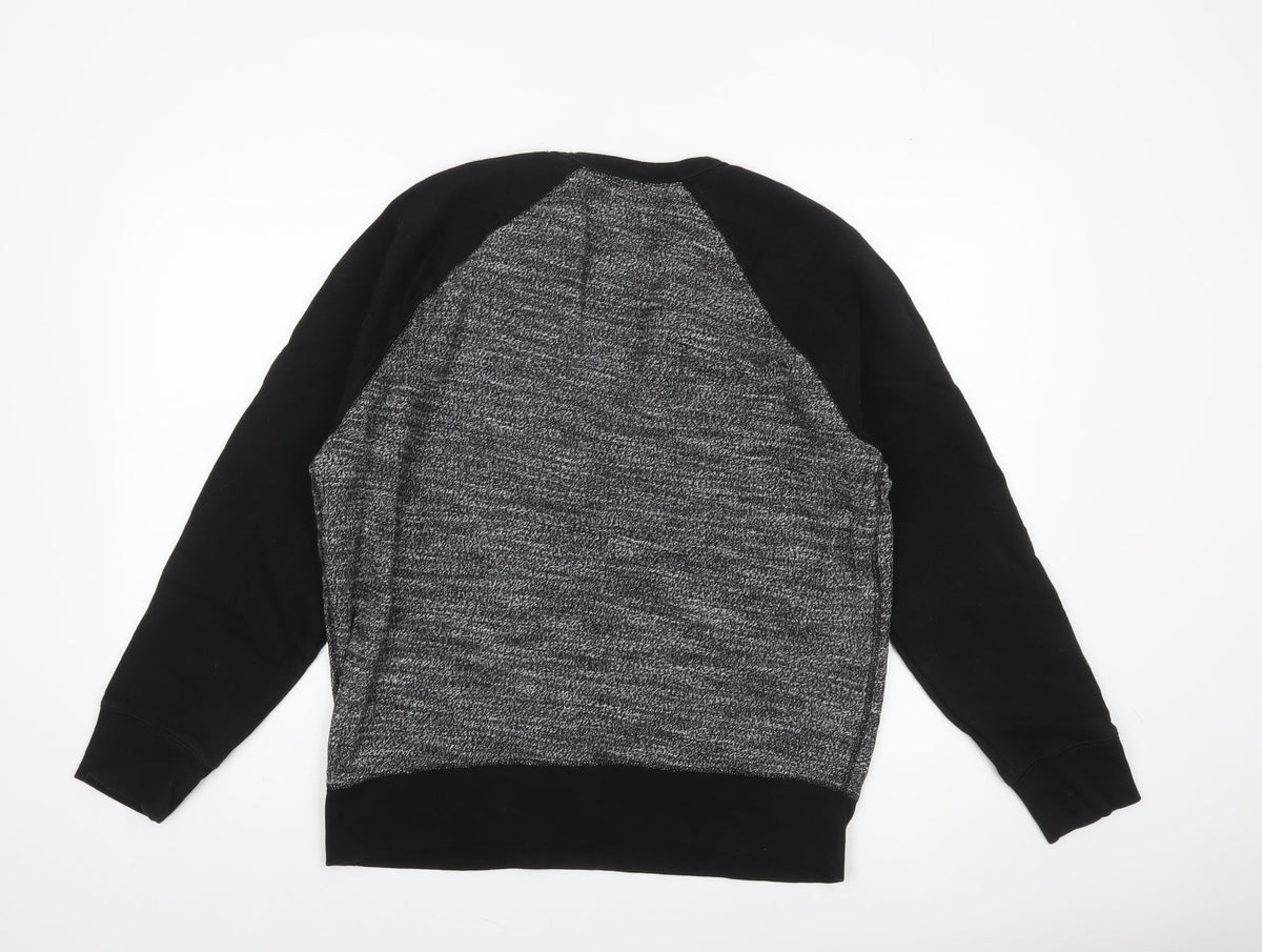Gap Men’s Black Long Sleeve Crew Neck Pullover Sweatshirt Size L
