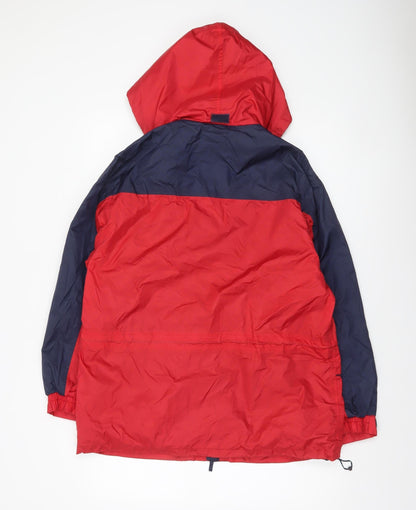 Ciorra Serlis Men’s Red Navy Hooded Parka Jacket Waterproof M