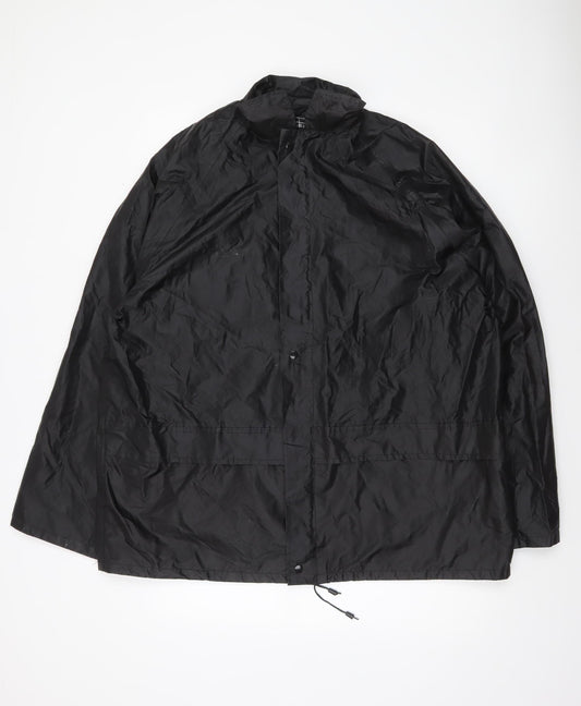 Mens UK Size XL Mil-Tec Black Rain Coat