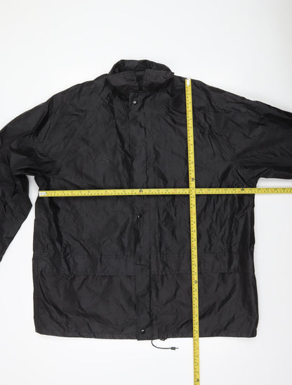 Mens UK Size XL Mil-Tec Black Rain Coat