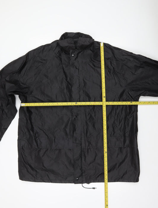 Mens UK Size XL Mil-Tec Black Rain Coat