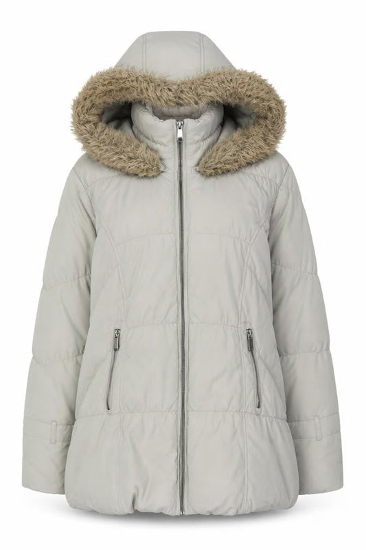 Womens UK Size 18 Hawke & Co Beige Puffer Jacket