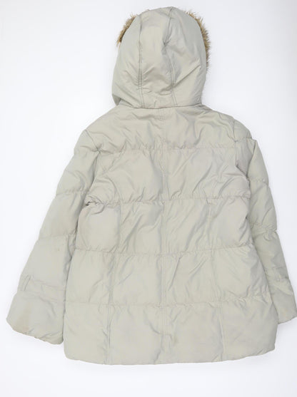 Womens UK Size 18 Hawke & Co Beige Puffer Jacket
