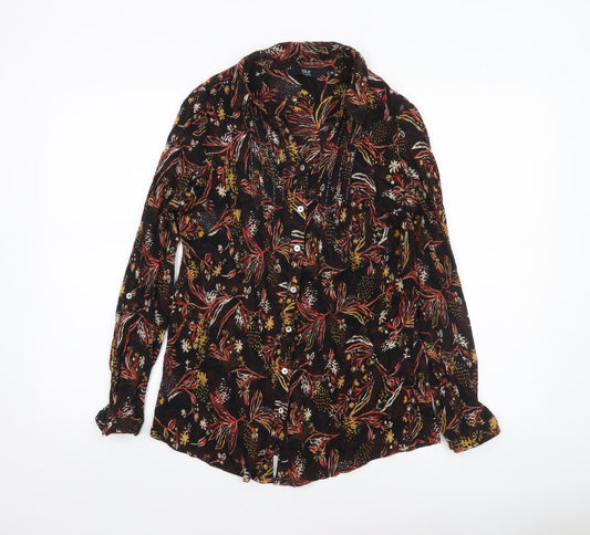 ISLE Collection Women's Multicoloured Floral Button-Up Shirt Size 16