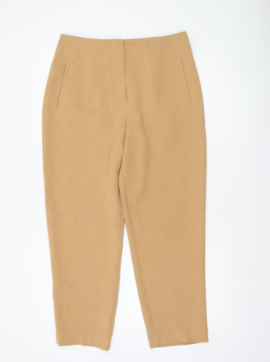 Primark Women Beige Size 12 Polyester Dress Pants