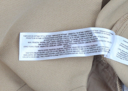 Primark Women Beige Size 12 Polyester Dress Pants