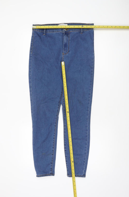 Primark Women Blue Skinny Denim Jeans Size 14 Stretch