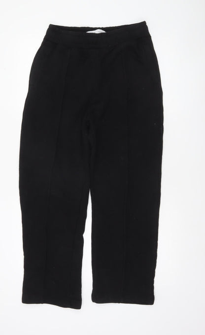 Bershka Womens Black Jogger Trousers Size 10 Cotton Blend